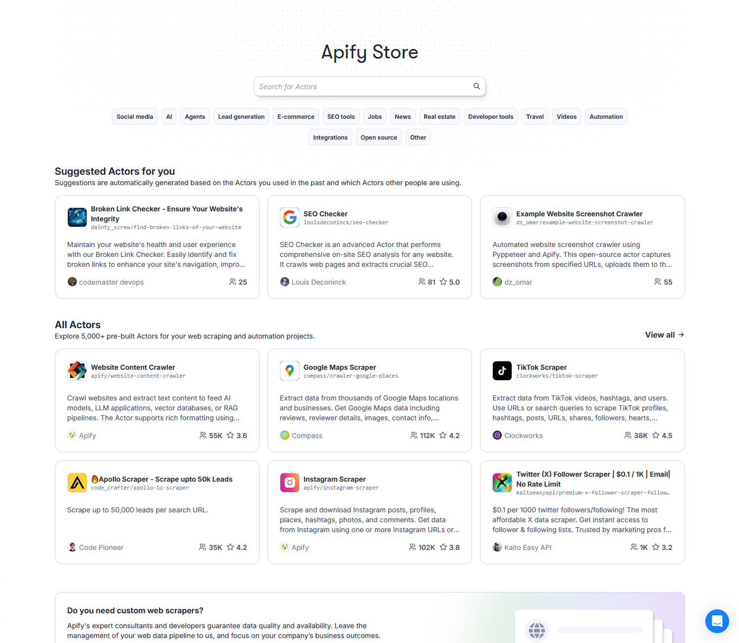 Apify Store